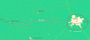 mapa br-262 trecho pista dupla uberaba-campo florido