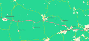 mapa Br-262 trecho pista dupla Betim - nova serrana